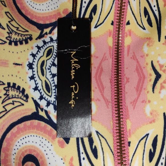 Melissa Paige  peachy pailsey  tank style stretch dress  Sz XS  NWT - Picture 7 of 9